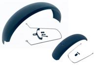 Mirage Spatbord set 20 fatbike incl. bevestiging - zwart - thumbnail