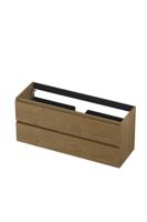 INK - Onderkast 2L Greeploos Houten Keerlijst Fineer - 1200x400x520 Mm - Natur Fineer - thumbnail