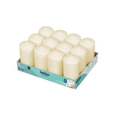 Bolsius - Stompkaarsen - 130/70 - Ivoor - 12 stuks