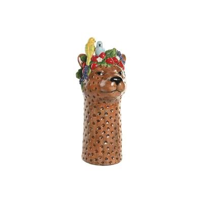 Vaas Home ESPRIT Bruin Keramisch Tropisch 16 x 16 x 38 cm Vaas Home ESPRIT Bruin Keramisch Tropisch 16 x 16 x 38 cm