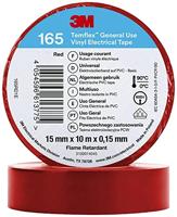 3M Temflex™ 165 165RD1E Isolatietape Temflex 165 Rood (l x b) 10 m x 15 mm 1 stuk(s) - thumbnail