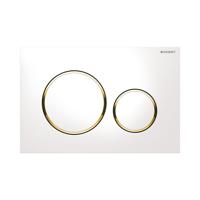 Geberit Sigma 20 bedieningspaneel glans wit/goud voor Sigma reservoirs 8cm (UP720) en 12cm (UP320) - thumbnail