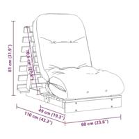 Futon slaapbank met matras 60x206x11 cm grenenhout wasbruin - thumbnail