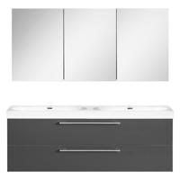 Badkamermeubelset Differnz Somero Met Keramiek Wastafel 120 cm Antraciet Differnz - thumbnail