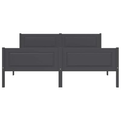 Bedframe massief grenenhout grijs 140x200 cm