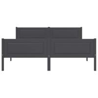 Bedframe massief grenenhout grijs 140x200 cm - thumbnail