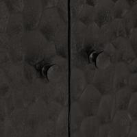 Bijzetkast 60x33x75 cm massief mangohout zwart - thumbnail