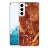 Samsung Galaxy S22 Plus | TPU | Siliconen hoesje | Marmer Bruin - thumbnail