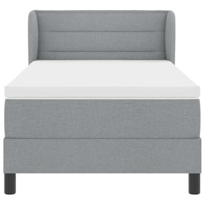 Boxspringbed met matras met matras Lichtgrijs 90 x 200 cm Stof