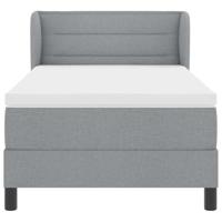 Boxspringbed met matras met matras Lichtgrijs 90 x 200 cm Stof - thumbnail