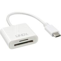 Lindy 43185 USB 3.0 (3.1 Gen 1) Type-C Wit geheugenkaartlezer - thumbnail