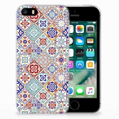 Apple iPhone SE | 5S | TPU | Siliconen hoesje | Tiles Color
