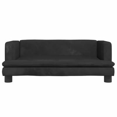 Hondenmand 80x45x30 cm fluweel zwart Hondenmand 80x45x30 cm fluweel zwart