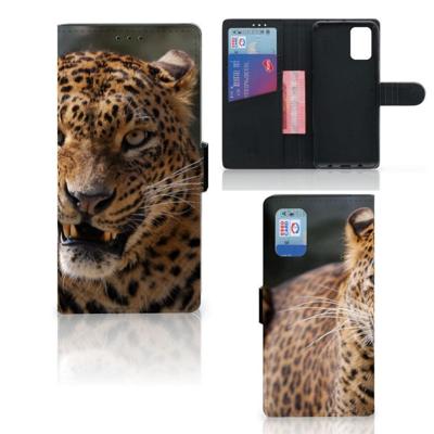 Samsung Galaxy A02s | M02s | Telefoonhoesje | Met pasjeshouder | Luipaard Samsung Galaxy A02s | M02s | Telefoonhoesje | Met pasjeshouder | Luipaard