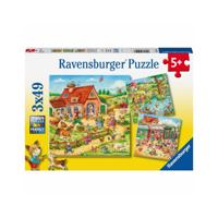 Ravensburger puzzel 3x49 stukjes vakantie op het platteland - thumbnail