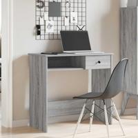 Bureau 80x40x75 cm bewerkt hout grijs sonoma eikenkleurig - thumbnail
