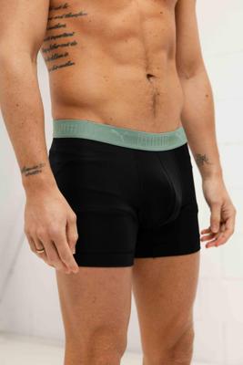 Puma Sport Microfiber Boxershorts Heren 2-Pack Groen/Zwart - Maat L - Kleur: LichtgroenZwart | Soccerfanshop