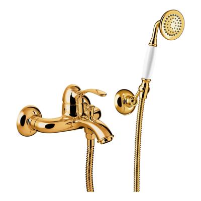 Badmengkraan Tres Clasic 1 Hendel Incl Handdouche en Doucheslang Goud Badmengkraan Tres Clasic 1 Hendel Incl Handdouche en Doucheslang Goud