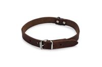 Beeztees - Halsband Hond - Leer - Bruin - 43-52 cm x 20 mm - thumbnail