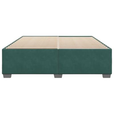 Bedframe zonder matras 200x200 cm fluweel donkergroen