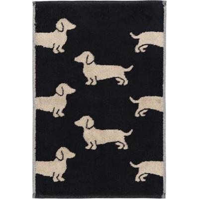 Cawö Cawo We love Dogs gemustert 6246 Gastendoekje 30x50 schwarz/beige