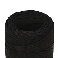 VidaXL Werktouw 2 mm 25 m polyester zwart - thumbnail