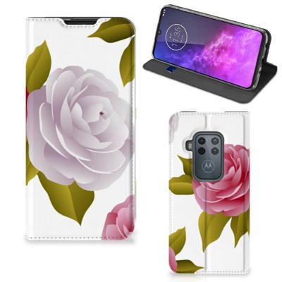 Motorola One Zoom Smart Cover Roses Motorola One Zoom Smart Cover Roses