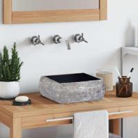 Gootsteen 30x30x13 cm marmer zwart - thumbnail