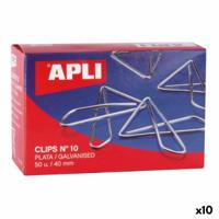 Clip Apli MARIPOSA Nº 10 Zilverkleurig Zilver 40 mm (10 Stuks) - thumbnail