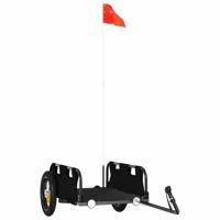 Fietstrailer oxford stof en ijzer zwart - thumbnail