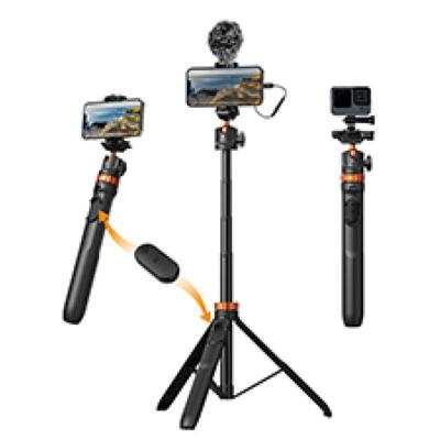 K&F Concept Selfie Stick Statief 153cm met telefoonhouder