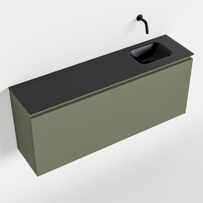 MONDIAZ OLAN 120cm toiletmeubel army. LEX wastafel urban rechts geen kraangat MONDIAZ OLAN 120cm toiletmeubel army. LEX wastafel urban rechts geen kraangat