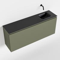 MONDIAZ OLAN 120cm toiletmeubel army. LEX wastafel urban rechts geen kraangat - thumbnail