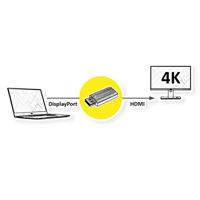 ROLINE GOLD 4K DisplayPort/HDMI Adapter, Actief, v1.2, DP Male - HDMI Female - thumbnail