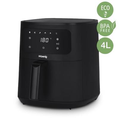 HKoeNIG Olievrije Friteuse - FRY840 - 4L Capaciteit - 6 Kookprogramma's - 1300W