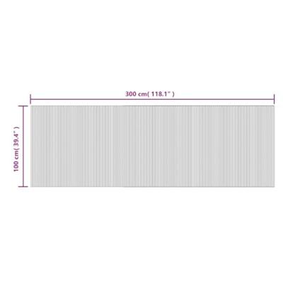 Vloerkleed rechthoekig 100x300 cm bamboe lichtnaturel Vloerkleed rechthoekig 100x300 cm bamboe lichtnaturel