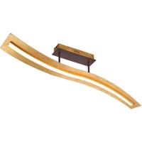 Led Plafondlamp - Plafondverlichting - Trion Salerna - 24w - Warm Wit 3000k - Rechthoek - Mat Goud - Aluminium - thumbnail