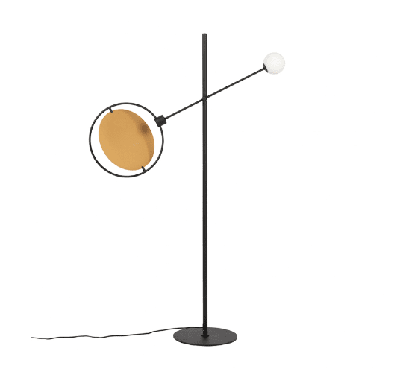 Zuiver Vloerlamp 'Sirius' 140cm, kleur Zwart/Goud