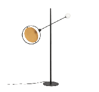 Zuiver Vloerlamp 'Sirius' 140cm, kleur Zwart/Goud - thumbnail