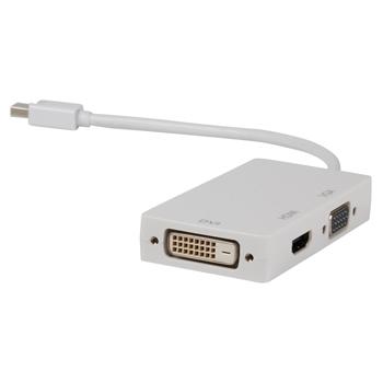 Mini displayport multi adapter DVI VGA HDMI 0.2m wit Mini displayport multi adapter DVI VGA HDMI 0.2m wit