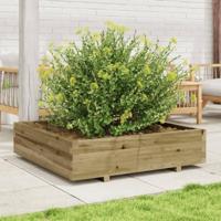 Plantenbak 100x100x26,5 cm gempregneerd grenenhout - thumbnail
