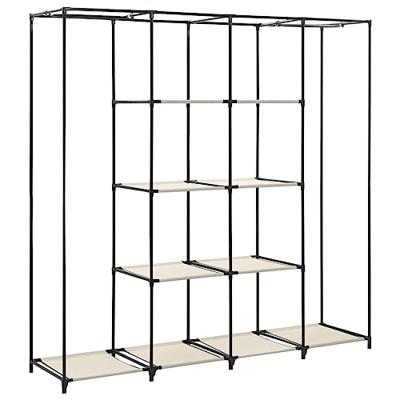 Kledingkast met 4 vakken 175x45x170 cm crme Kledingkast met 4 vakken 175x45x170 cm crme