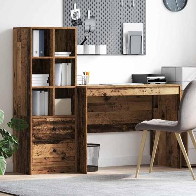 Bureau met lade 2 pcs Oudhout