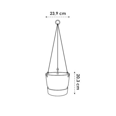 Elho Hangschaal Greenville Ø24cm - Blad Groen Elho Hangschaal Greenville Ø24cm - Blad Groen