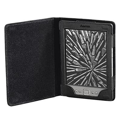 Hama EBook-Case Arezzo voor Kindle (beschermhoes voor Kindle WiFi/Paperwhite en Kobo Touch/Glo om te klappen, beschermhoes opklapbaar) zwart, voor schermgrootte: 15,24 cm (6 inch)