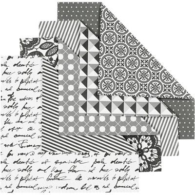 Vivi Gade origamipapier 15 x 15 cm wit/grijs 50 vellen Vivi Gade origamipapier 15 x 15 cm wit/grijs 50 vellen
