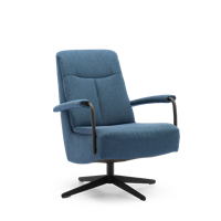 Draaifauteuil C-104 Blauw Stof - thumbnail