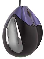Evoluent Vertical Mouse 4 VM4S Ergonomische muis USB Optisch Zwart, Lila 6 Toetsen 2800 dpi Ergonomisch - thumbnail