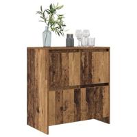 Dressoir met de deur Oud hout 70 x 41 x 75 cm Bewerkt hout - thumbnail