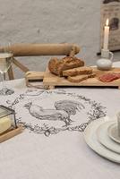 Clayre & Eef Ovenhandschoen haan 18x30cm - thumbnail